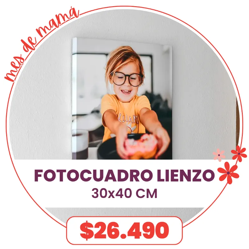 FotoCuadro de lienzo 30x40 a $26.490