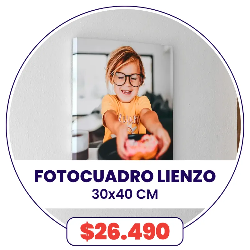 FotoCuadro de lienzo 30x40 a $26.490