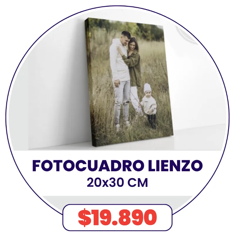 FotoCuadro de Lienzo 20x30 a $19.890