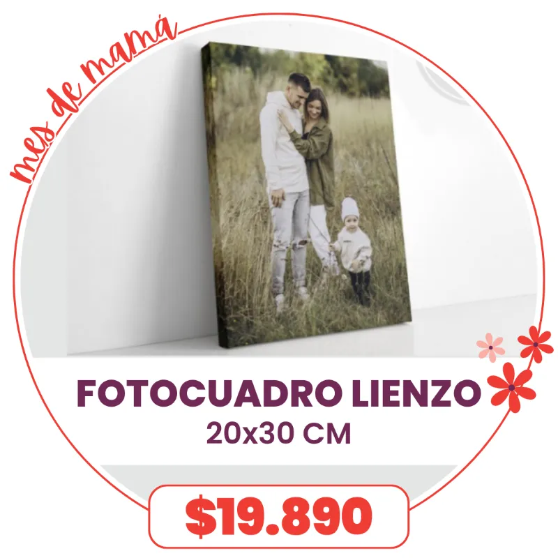 FotoCuadro de Lienzo 20x30 a $19.890