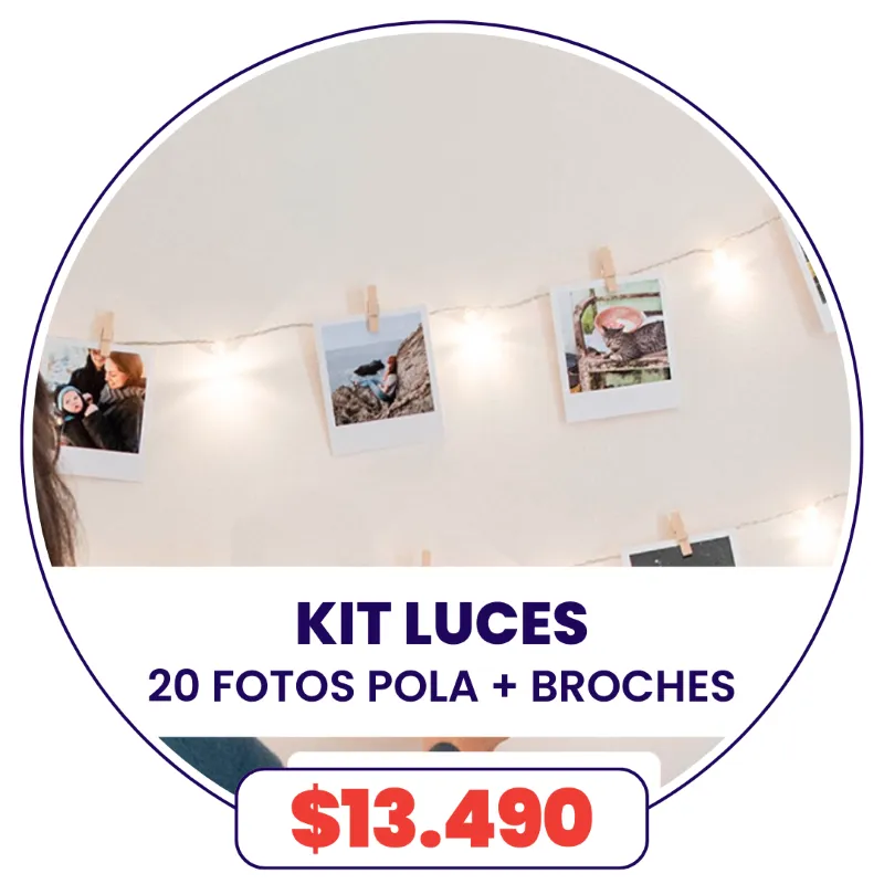 Kit Luces + 20 Polas a $13.490