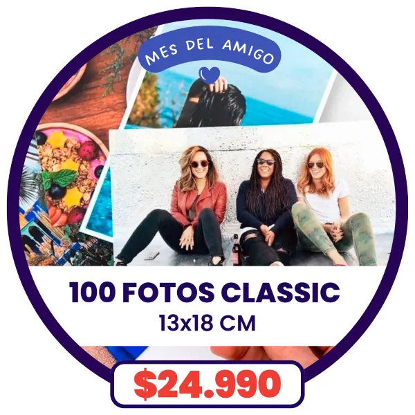 100 fotos Classic 13x18 a $24.990