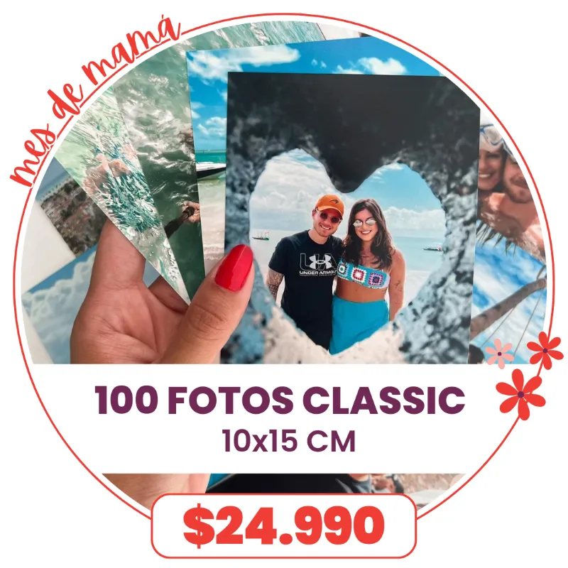 100 fotos Classic 10x15 a $24.990