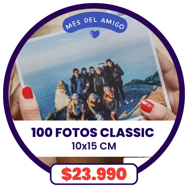 100 fotos Classic 10x15 a $23.990