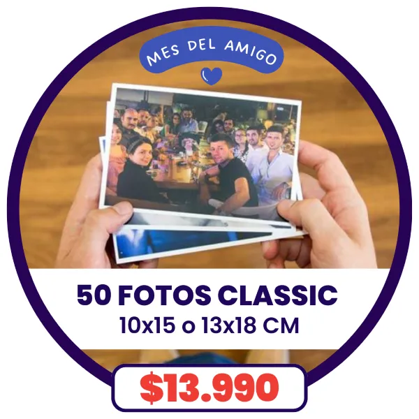 50 fotos de 10x15 o 13x18 a $13.990