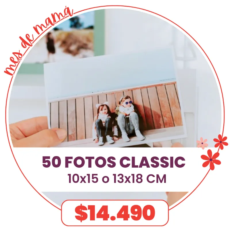 50 fotos de 10x15 o 13x18 a $14.490