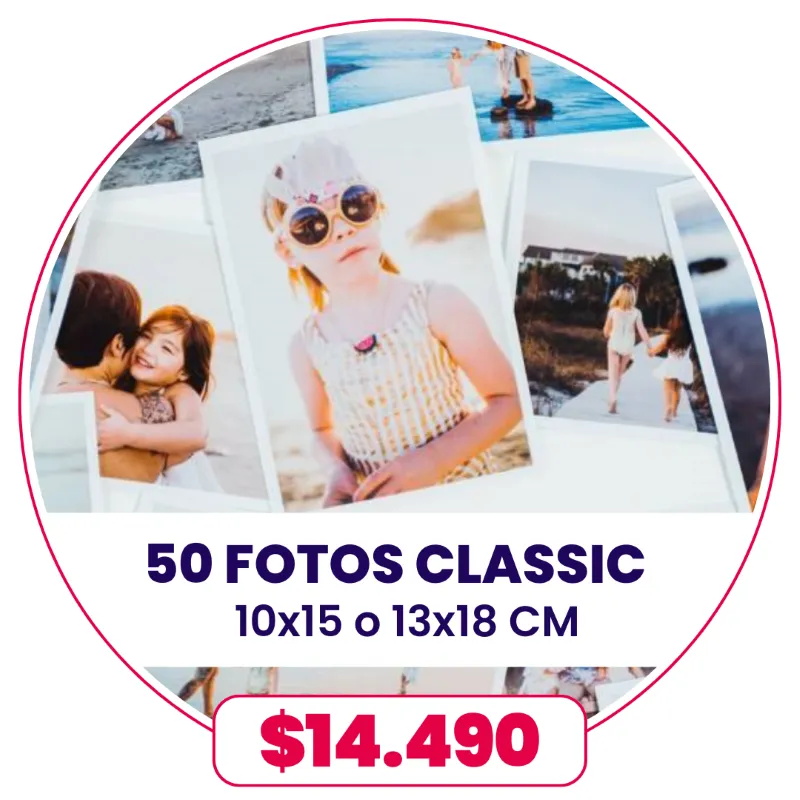 50 fotos de 10x15 o 13x18 a $14.490