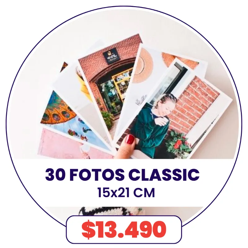 30 fotos Classic 15x21 a $13.490