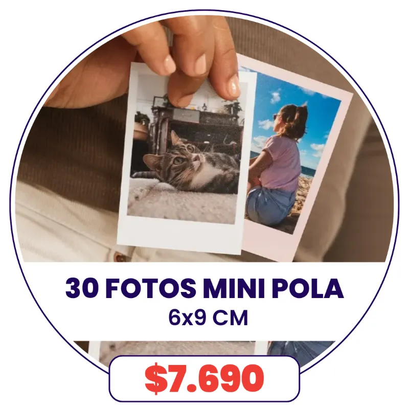 30 Fotos Mini Pola 6x9 a $7.690