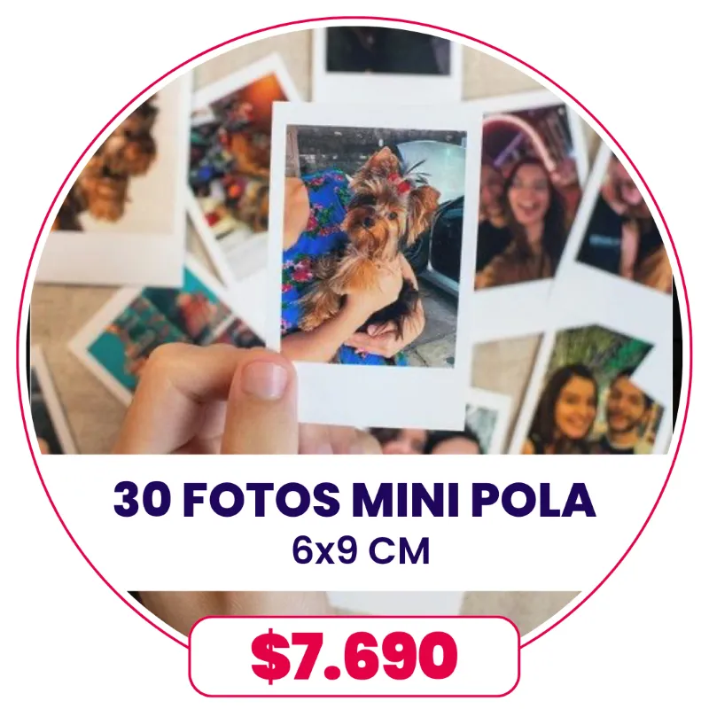 30 Fotos Mini Pola 6x9 a $7.690